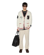 Mens Playoff Cardigan Ecru Regular Knitwear - Beige