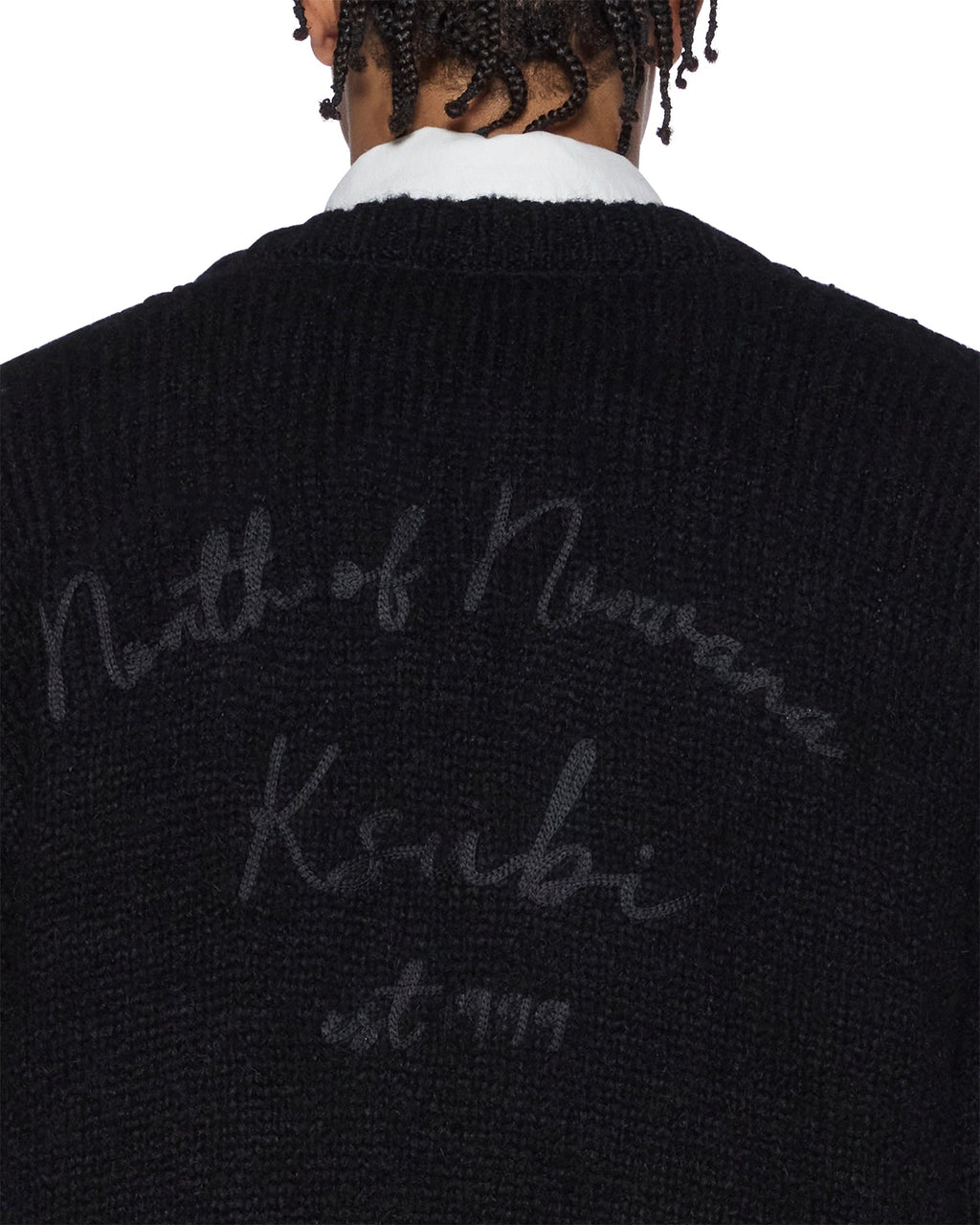 Mens Salud Cardigan Jet Black Regular Knitwear - Black