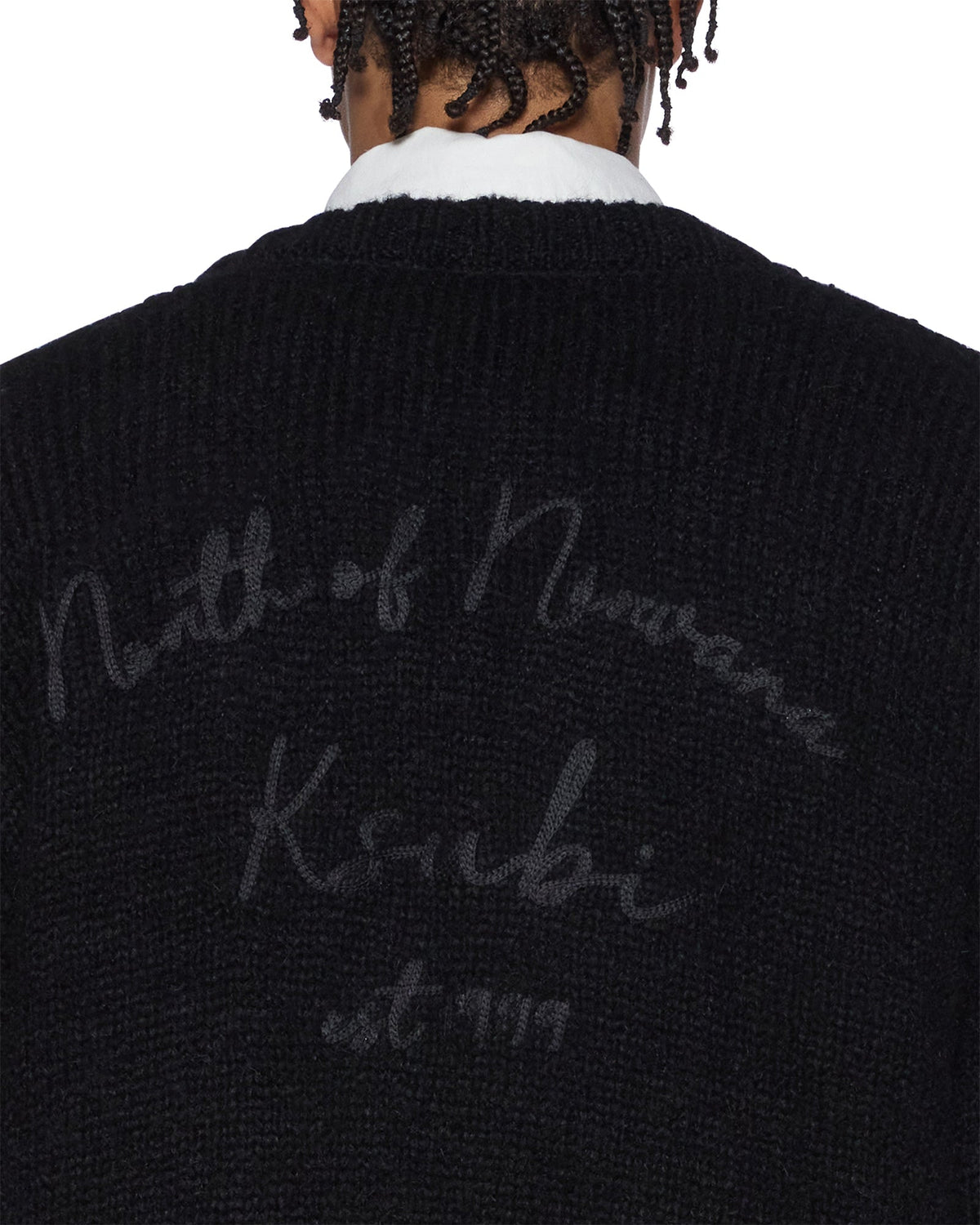 Mens Salud Cardigan Jet Black Regular Knitwear - Black