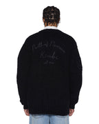 Mens Salud Cardigan Jet Black Regular Knitwear - Black