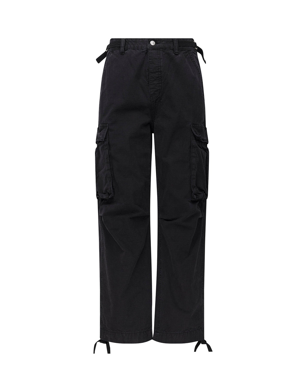 Mens Maxx Fugitive Cargo Worn Black Oversized Pants - Black