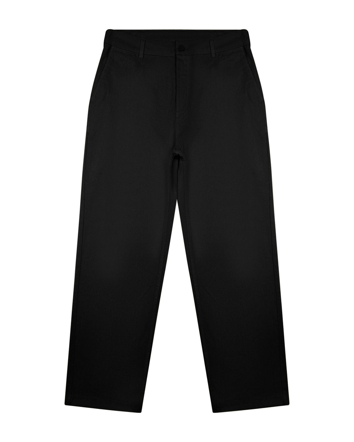 Mens Rival Chino Trouser Black Straight Pants - Black