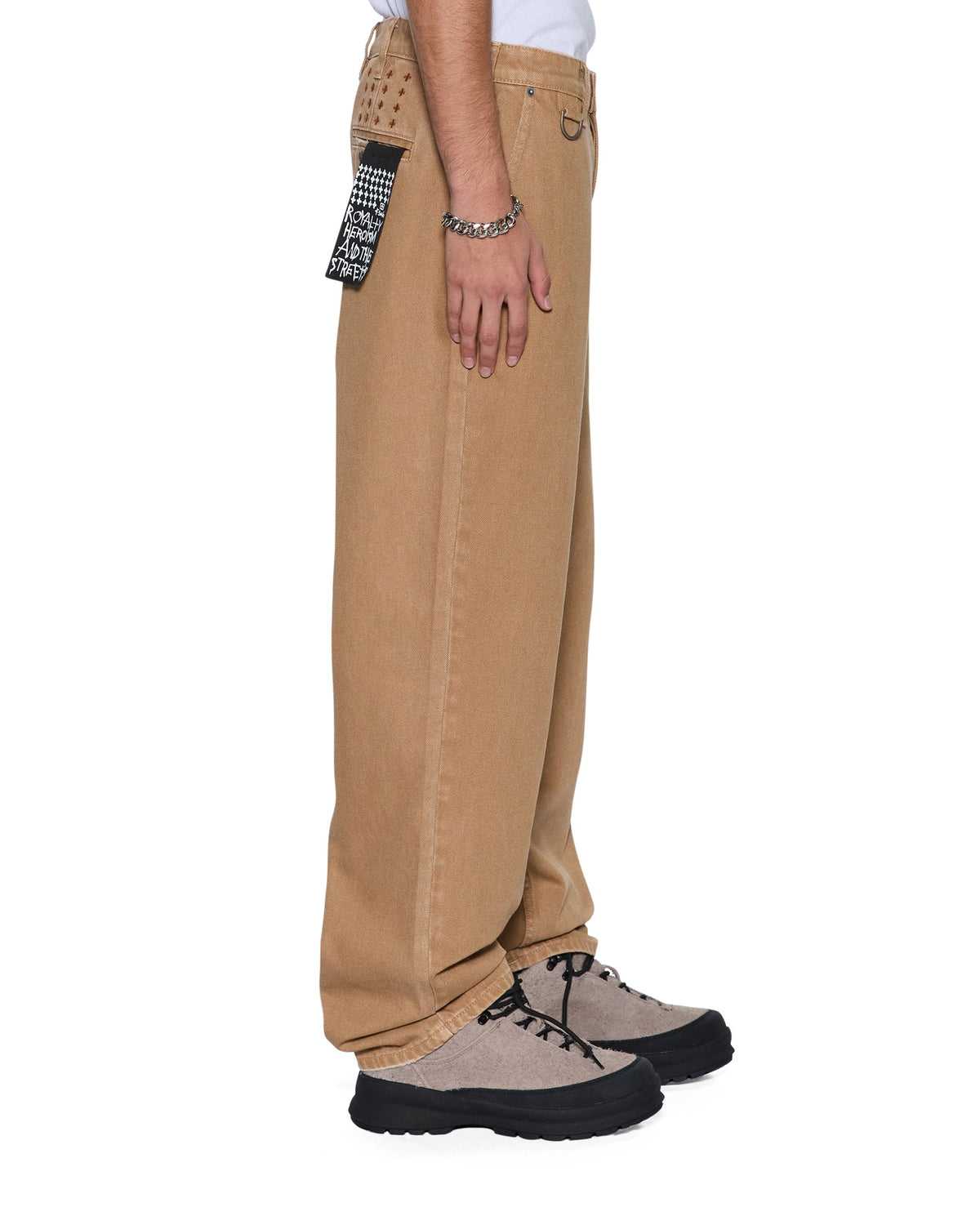 Mens Rival Chino Trouser Driftwood Straight Pants - Tan