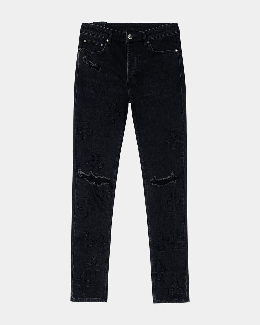 Mens Chitch Kraftwork Black Slim Denim Jeans - Black