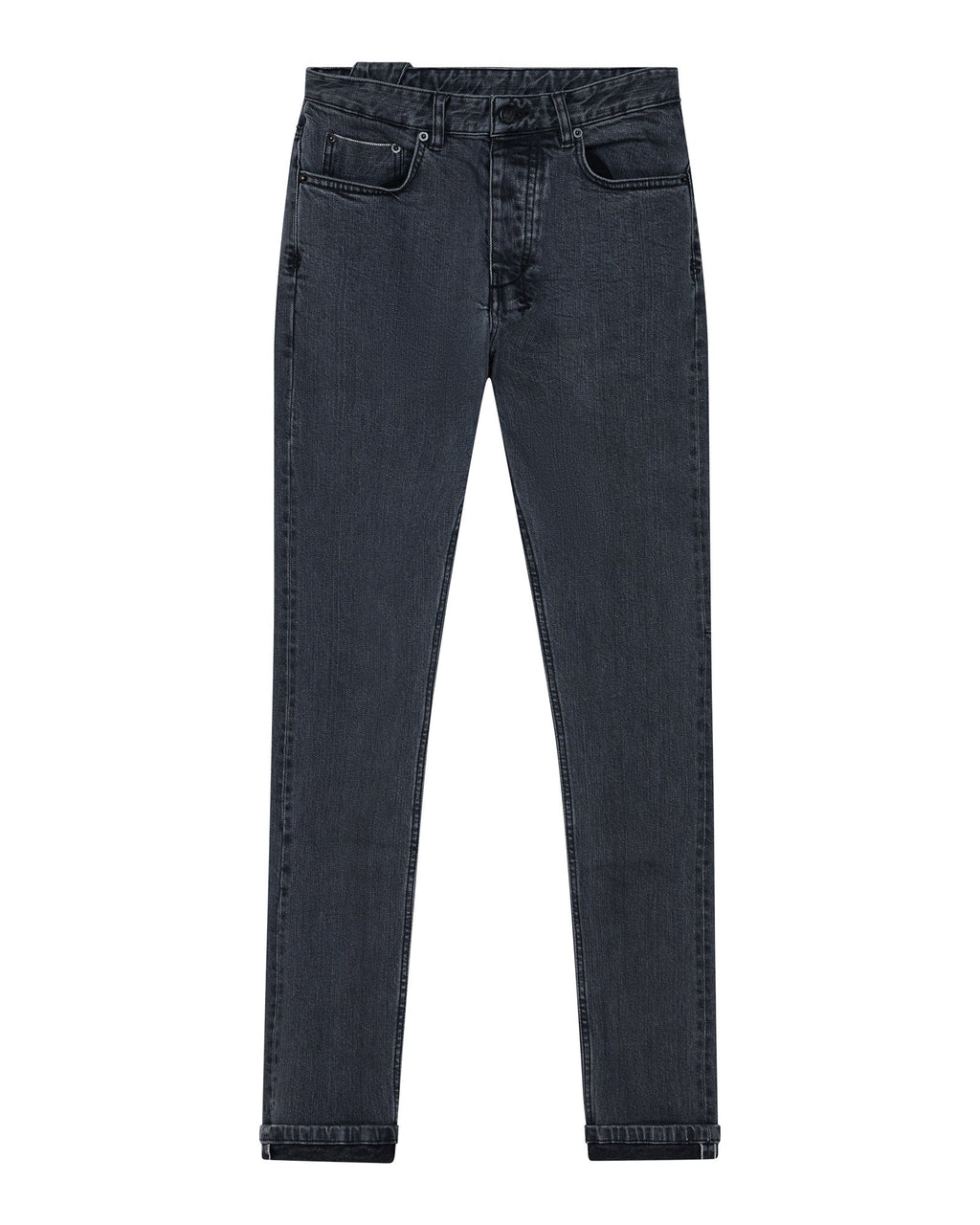 Mens Chitch Selvedge Ny Black Slim Denim Jeans - Black