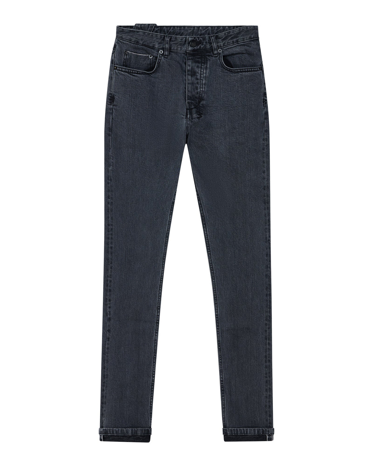 Mens Chitch Selvedge Ny Black Slim Denim Jeans - Black