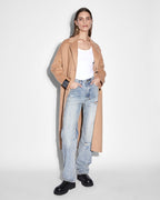 Womens Kamille Coat Latte Relaxed Jackets - Beige