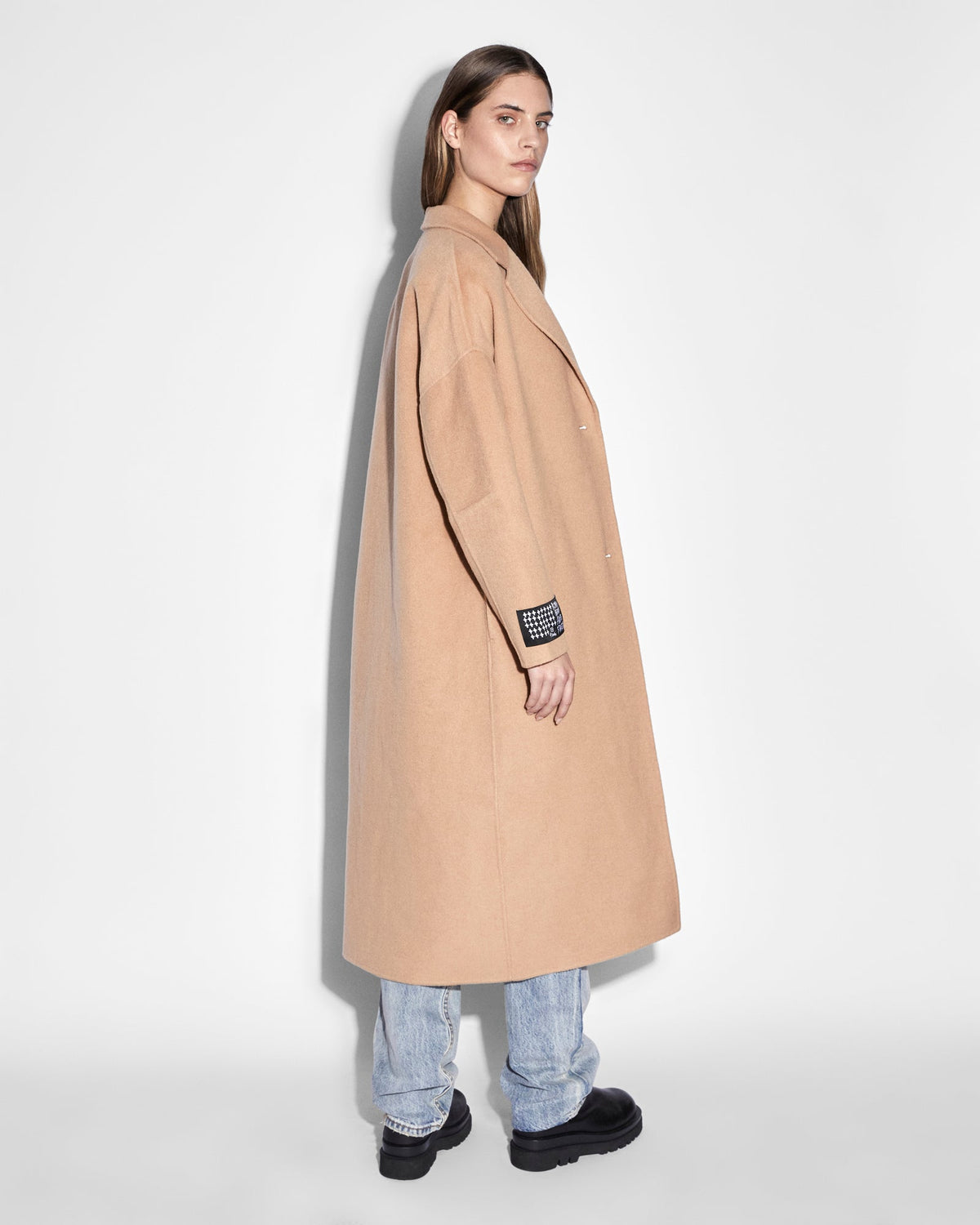 Womens Kamille Coat Latte Relaxed Jackets - Beige