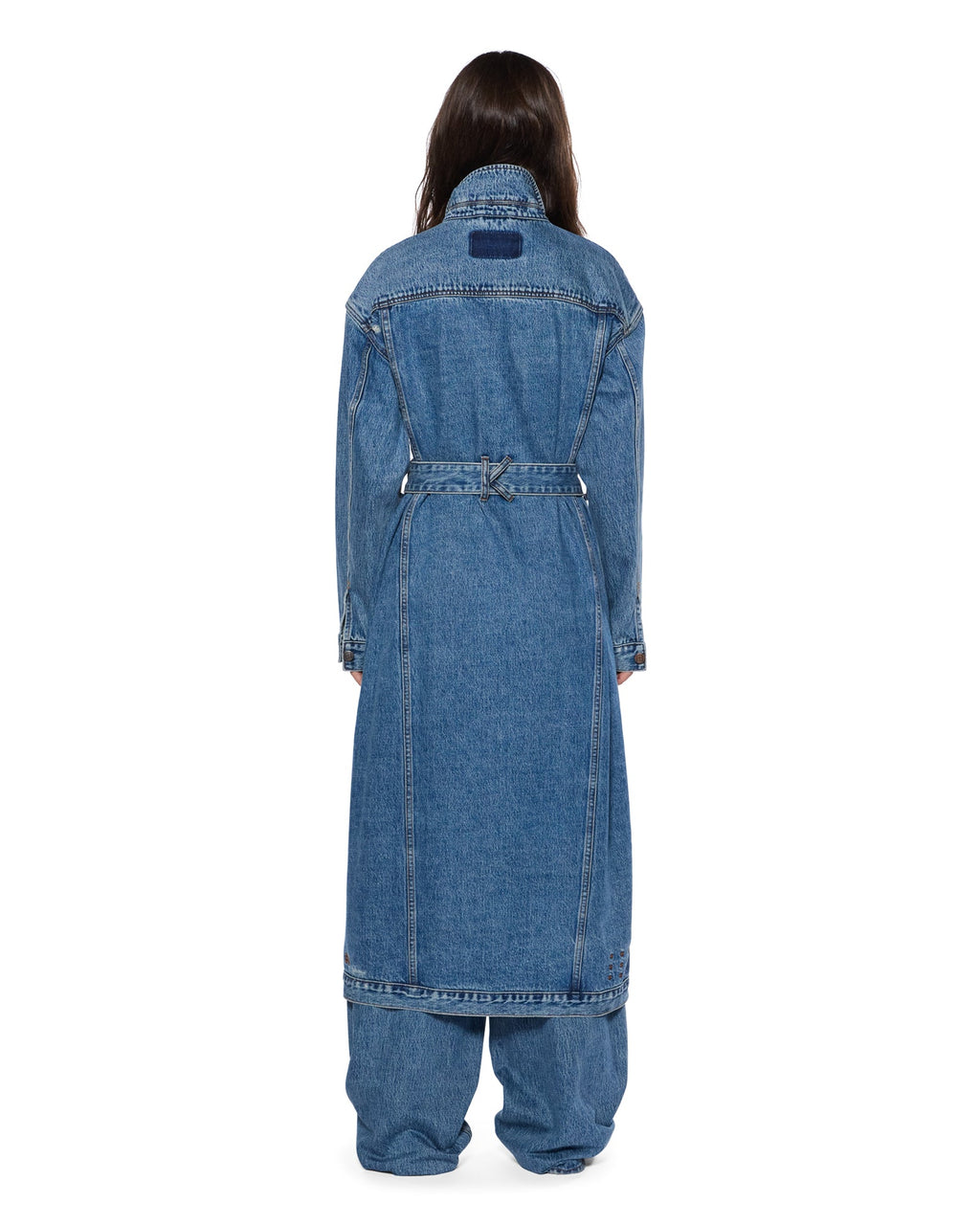 Womens Trucker Coat Relik Relaxed Jackets - Denim