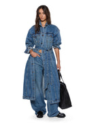 Womens Trucker Coat Relik Relaxed Jackets - Denim