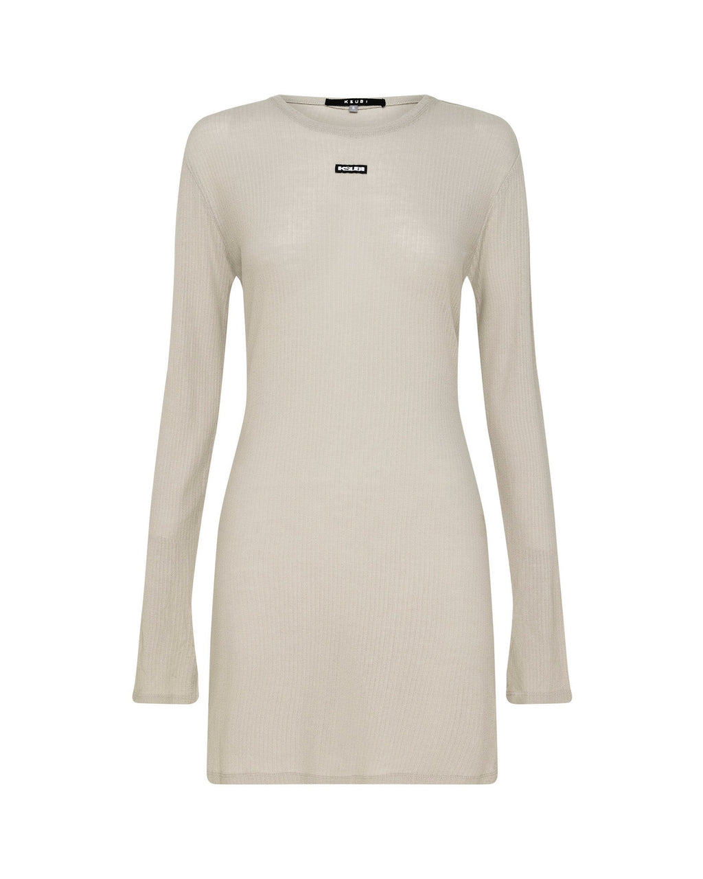 Womens Crawford Ls Mini Dress Taupe Fitted Dresses - Beige