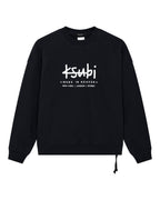 Mens Plated Ekcess Crewneck Jet Black Oversized Fleece - Black