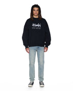 Mens Plated Ekcess Crewneck Jet Black Oversized Fleece - Black