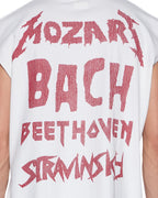 Mens Line Up Ekcess Cut Off Tee White/red Oversized Tees - White