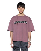 Mens Kings Halen Ss Tee Vintage Plum Baggy Tees - Purple