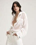Womens Labels Astra Ls Shirt White Oversized Shirts - White