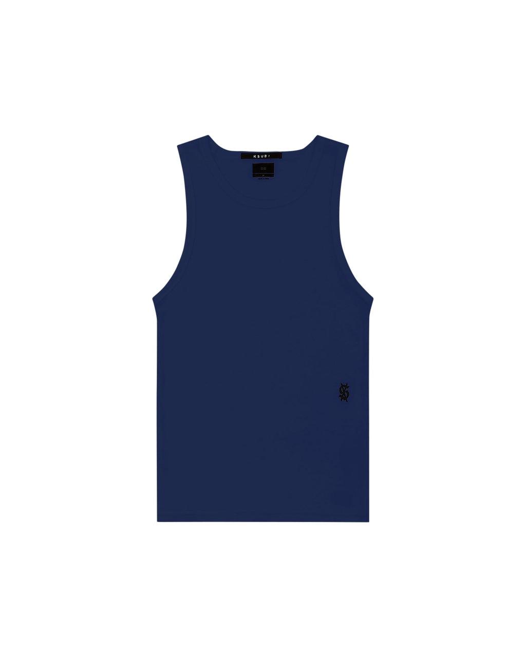 Mens Debut Singlet Navy Fitted Tees - Navy