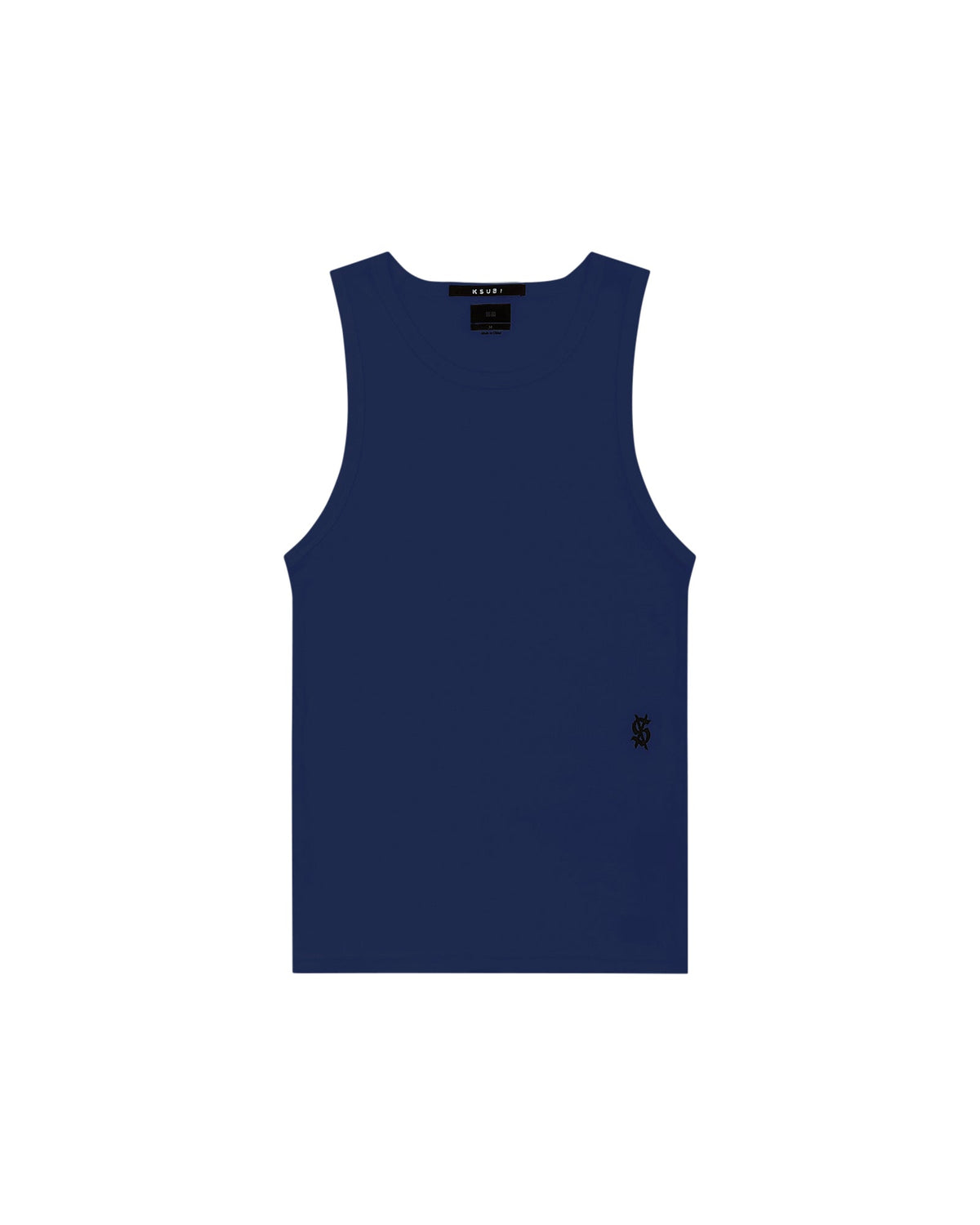 Mens Debut Singlet Navy Fitted Tees - Navy