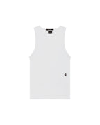 Mens Debut Singlet White Fitted Tees - White