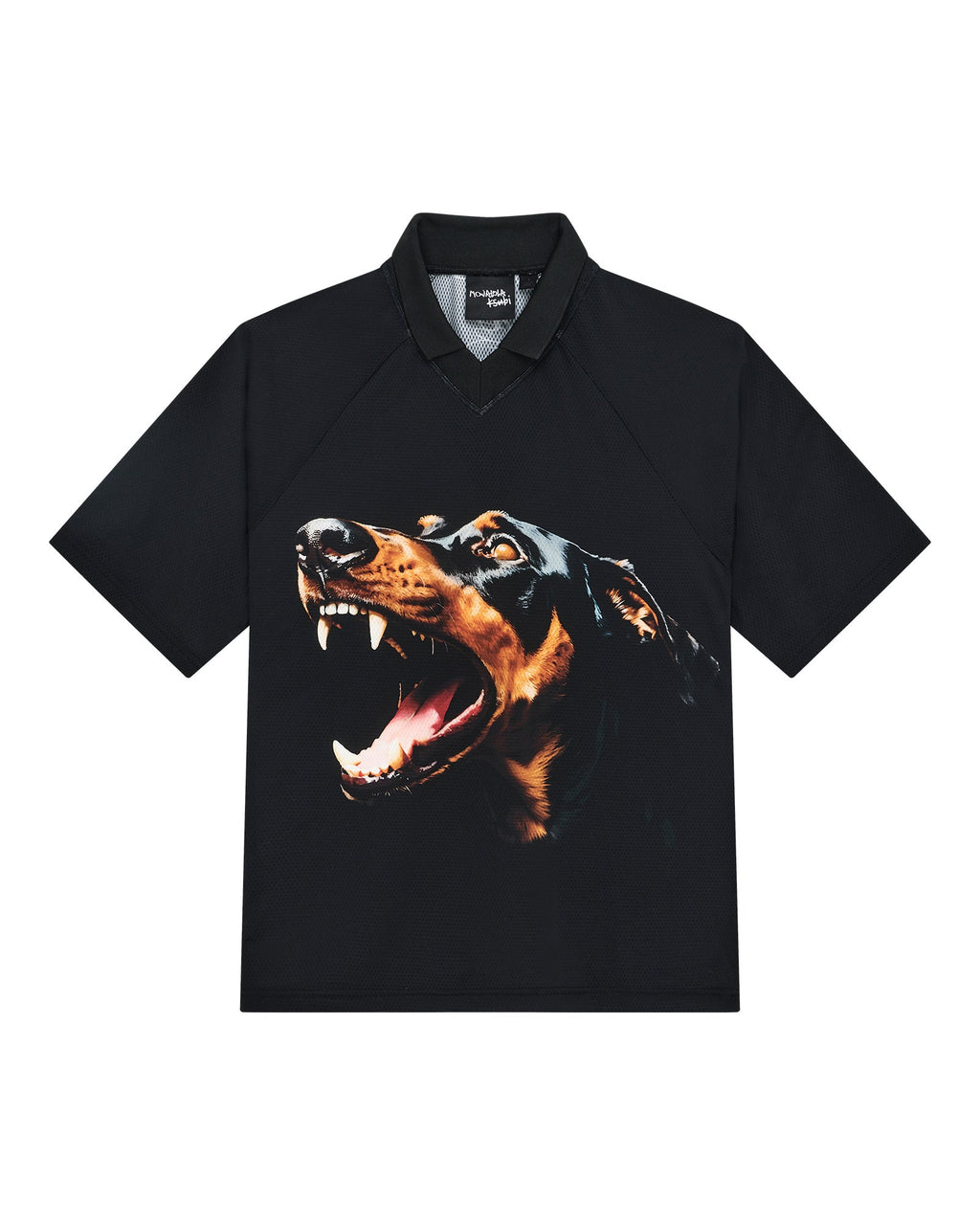 Womens Mowalola Doberman Jersey Black Slim Fashion Tops - Black