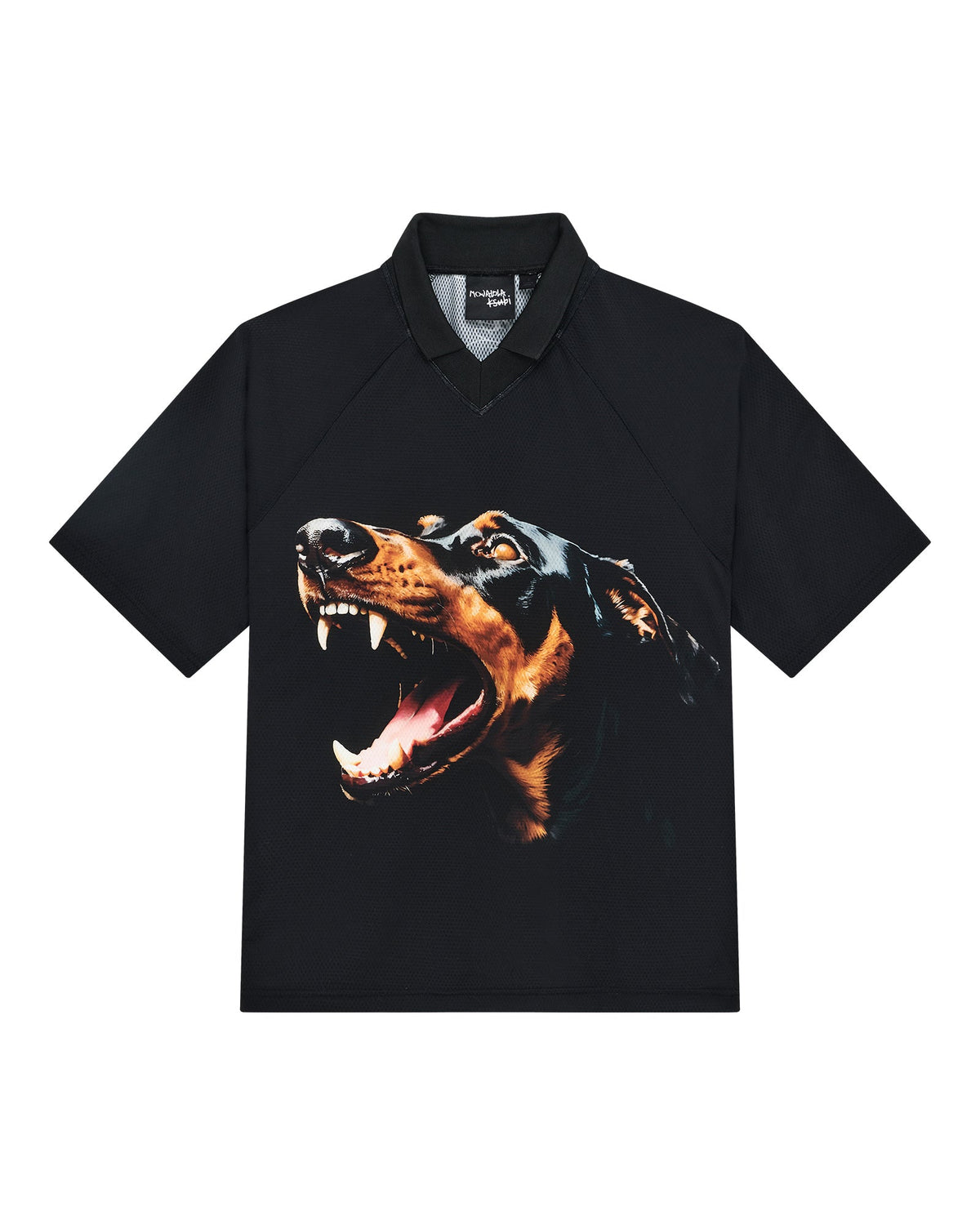Womens Mowalola Doberman Jersey Black Slim Fashion Tops - Black