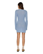 Womens Crawford Ls Dress Ice Blue Fitted Dresses - Blue