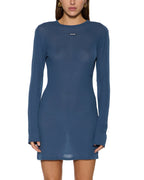 Womens Crawford Ls Dress Ink Blue Fitted Dresses - Navy