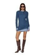 Womens Crawford Ls Dress Ink Blue Fitted Dresses - Navy