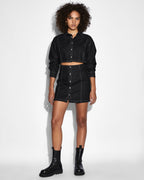Womens Cutout Shirt Dress Midnight Relaxed Dresses - Black