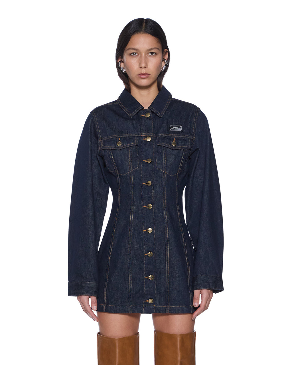 Womens Contour Dress Original Regular Dresses - Denim