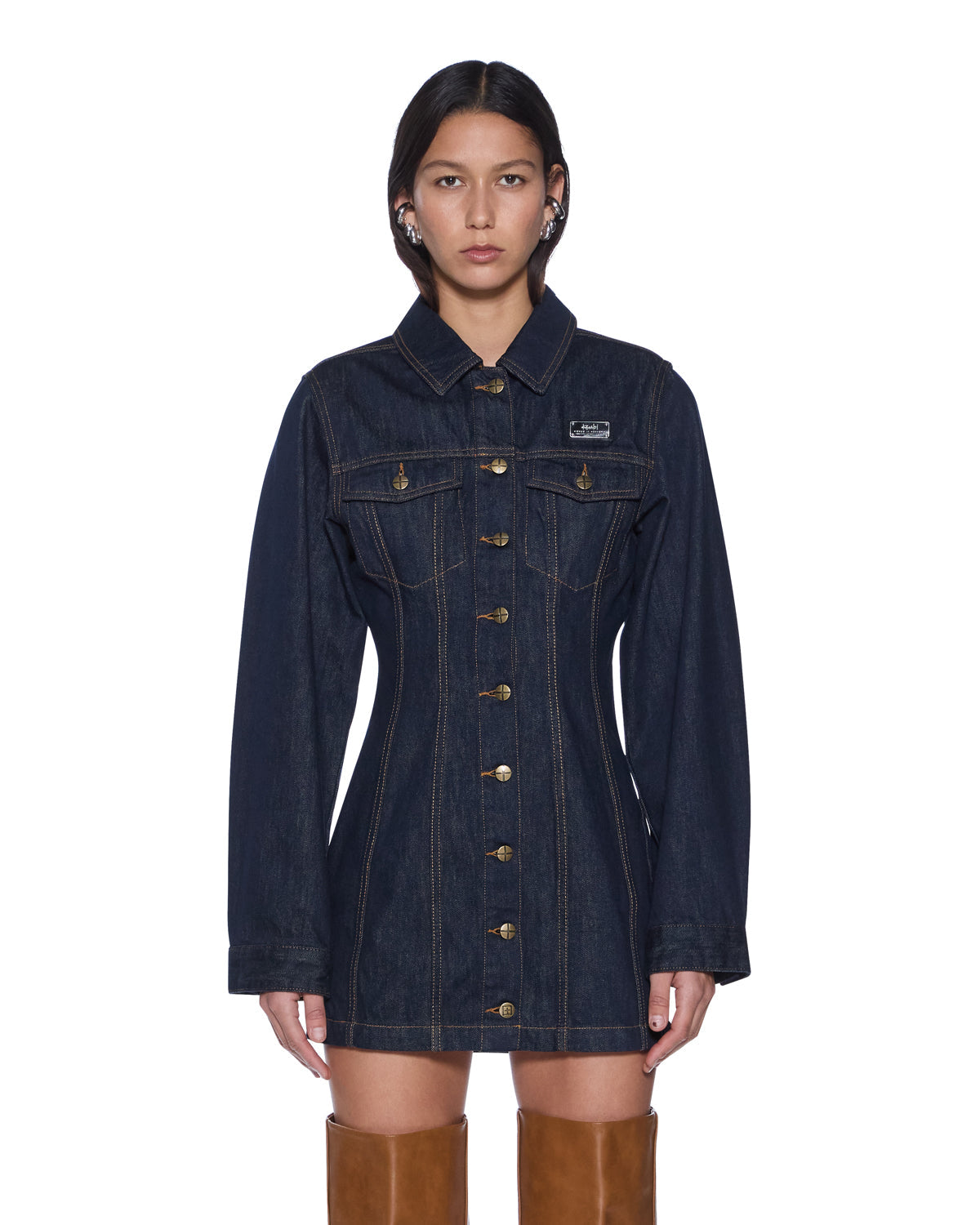 Womens Contour Dress Original Regular Dresses - Denim