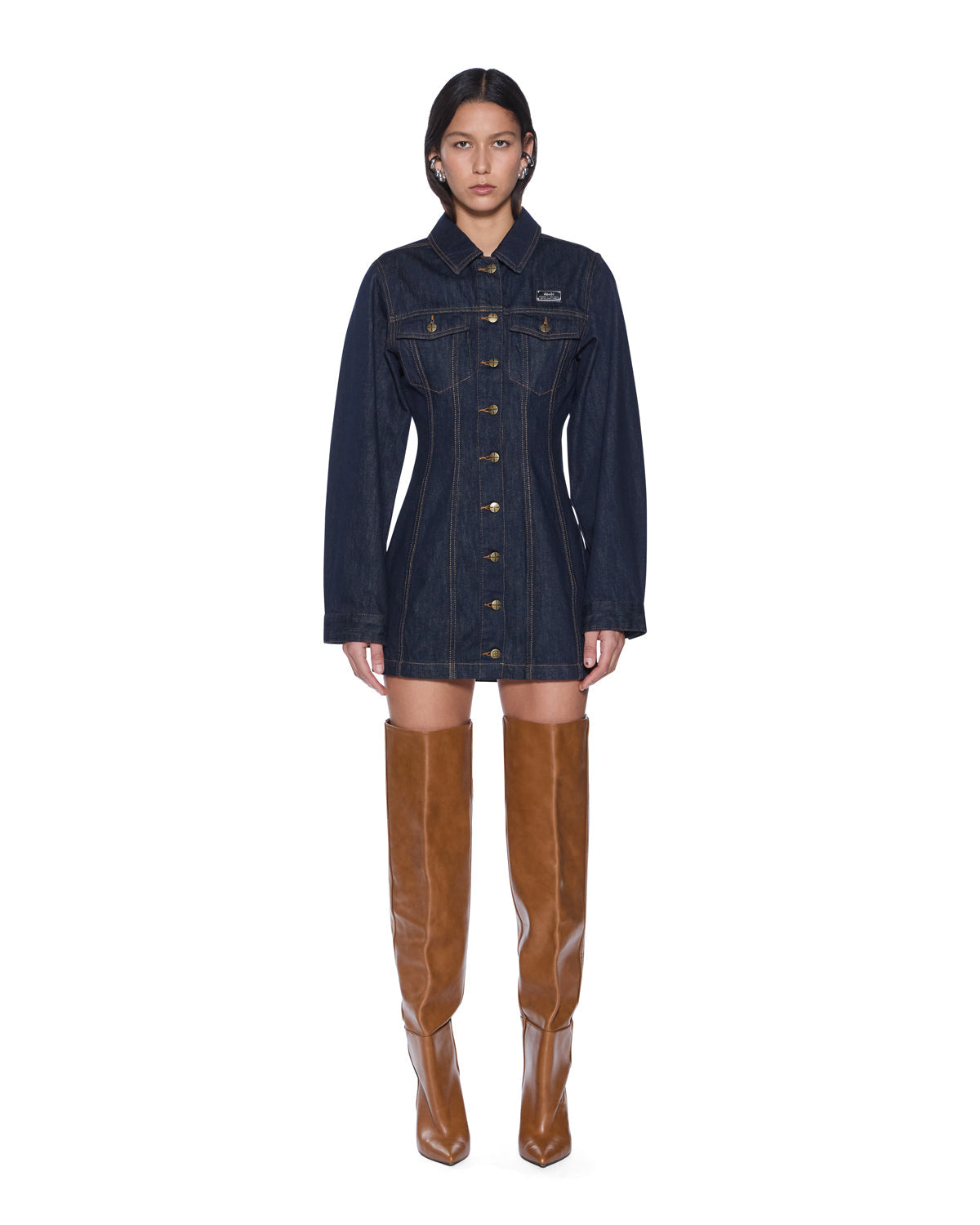 Womens Contour Dress Original Regular Dresses - Denim