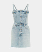 Womens Paloma Mini Dress Worn Fitted Dresses - Denim