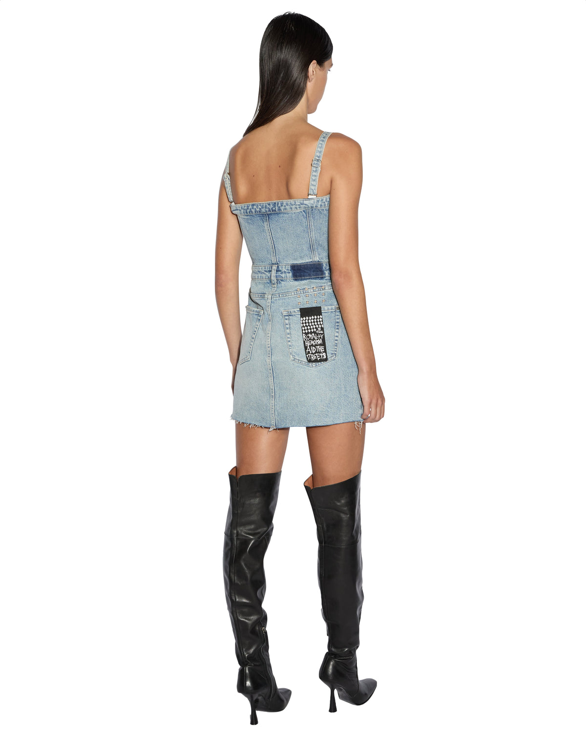 Womens Paloma Mini Dress Worn Fitted Dresses - Denim