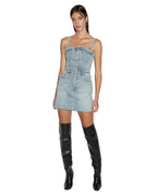 Womens Paloma Mini Dress Worn Fitted Dresses - Denim