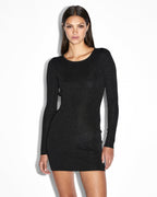 Womens Untamed Ls Dress Black Fitted Dresses - Black