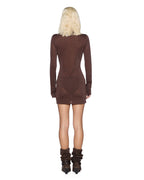 Womens Devin Ls Shirtdress Stone Lurex Slim Dresses - Beige