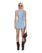 Womens Phillipa Dress Flight Blue Regular Dresses - Denim