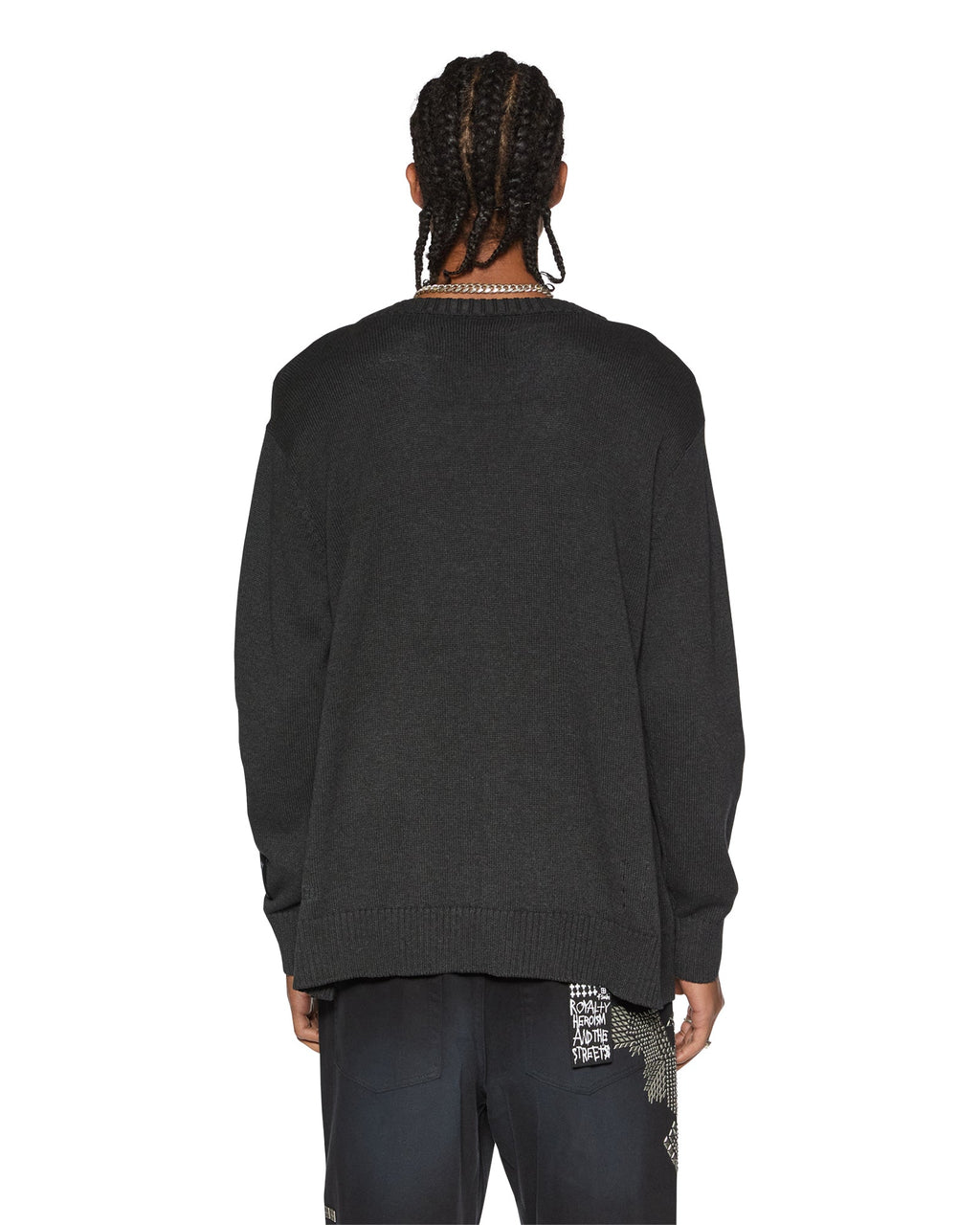 Mens Dug Out Cardigan Black Regular Knitwear - Black