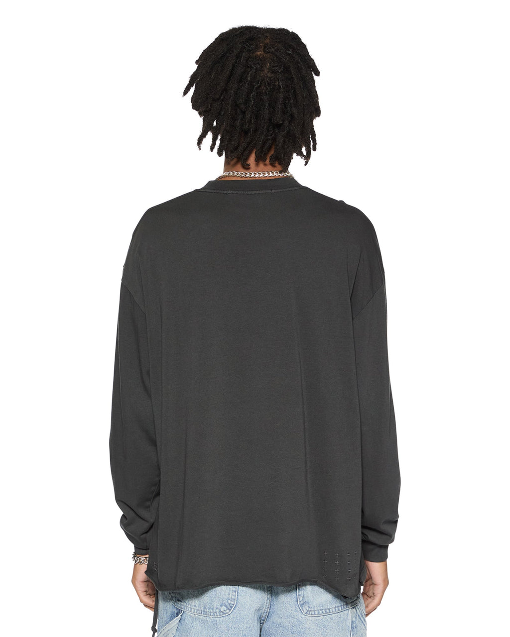 Mens Electric Ekcess Ls Tee Old Black Oversized Tees - Black