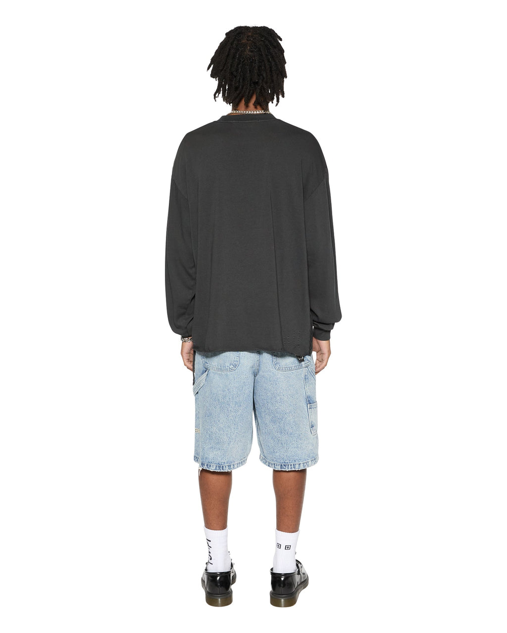 Mens Electric Ekcess Ls Tee Old Black Oversized Tees - Black