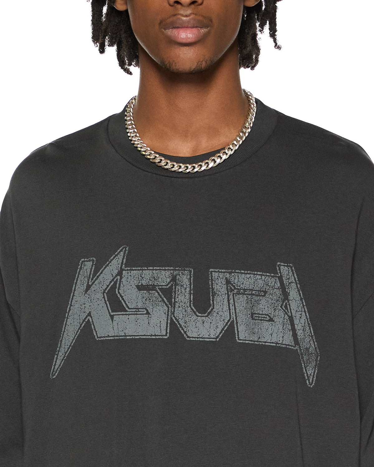 Mens Electric Ekcess Ls Tee Old Black Oversized Tees - Black