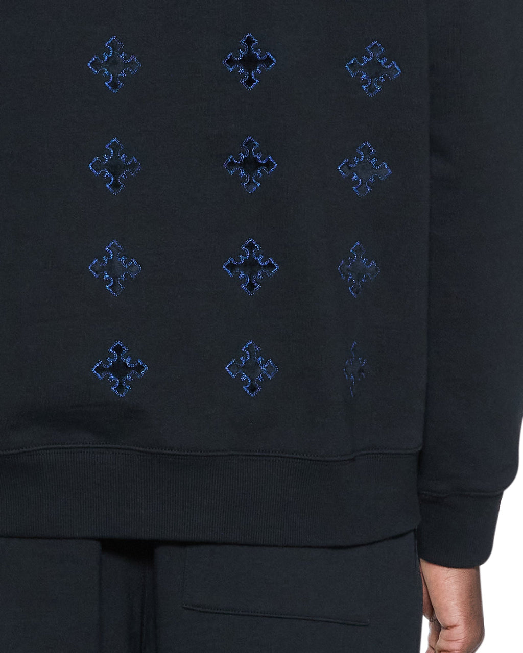 Mens 4x4 Paise Biggie Hoodie Cobalt Black Regular Fleece - Black