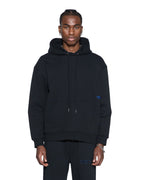 Mens 4x4 Paise Biggie Hoodie Cobalt Black Regular Fleece - Black