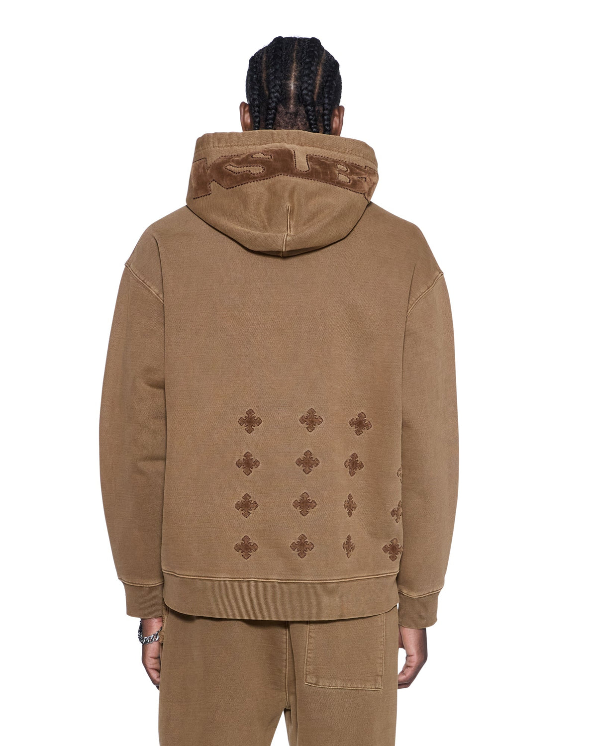 Mens 4x4 Paise Biggie Hoodie Espresso Regular Fleece - Brown