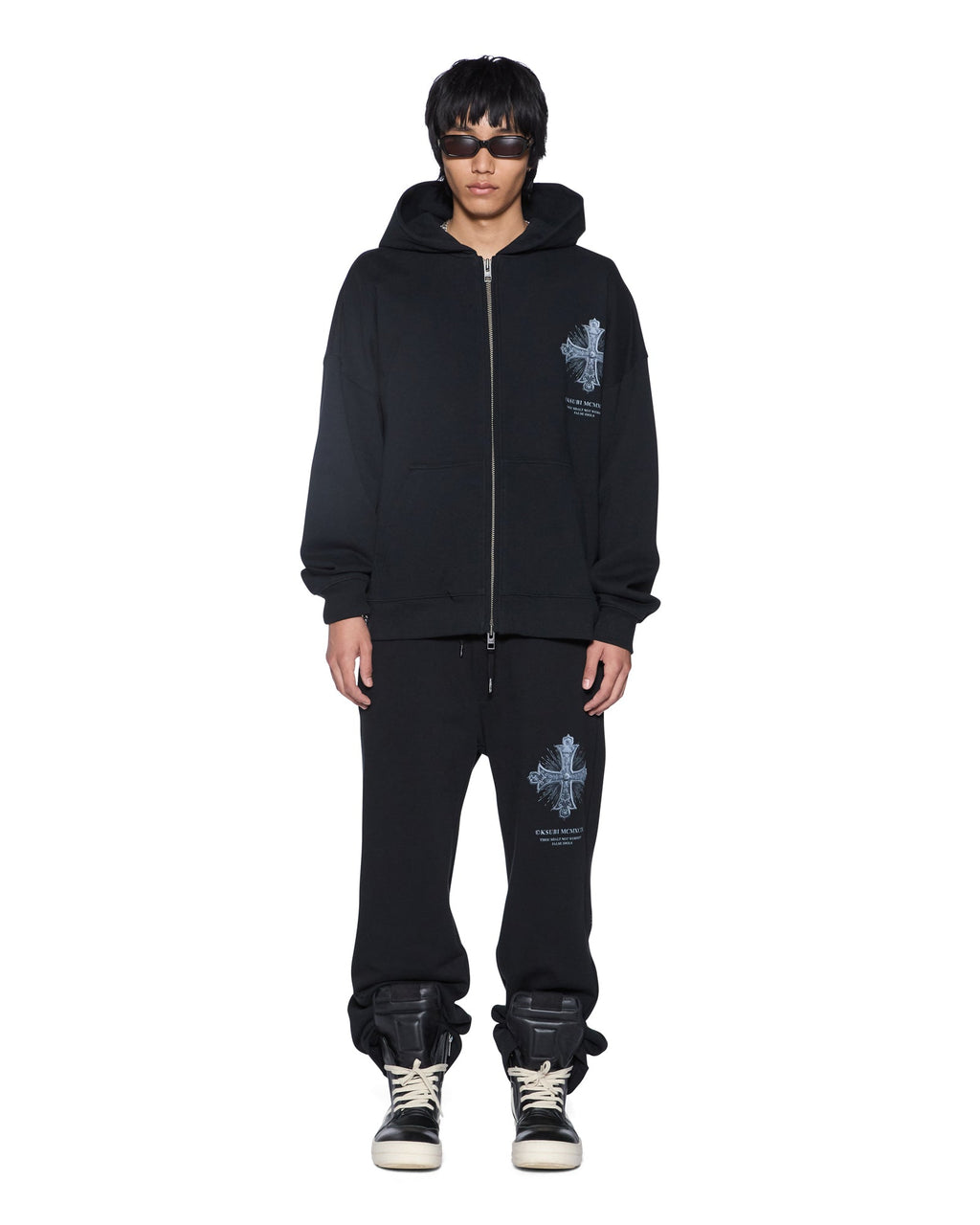 Mens False Idols Synthesis Trak Pant Jet Black Regular Pants - Black