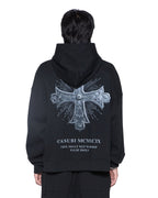 Mens False Idols Ekcess Zip Hoodie Jet Black Oversized Fleece - Black