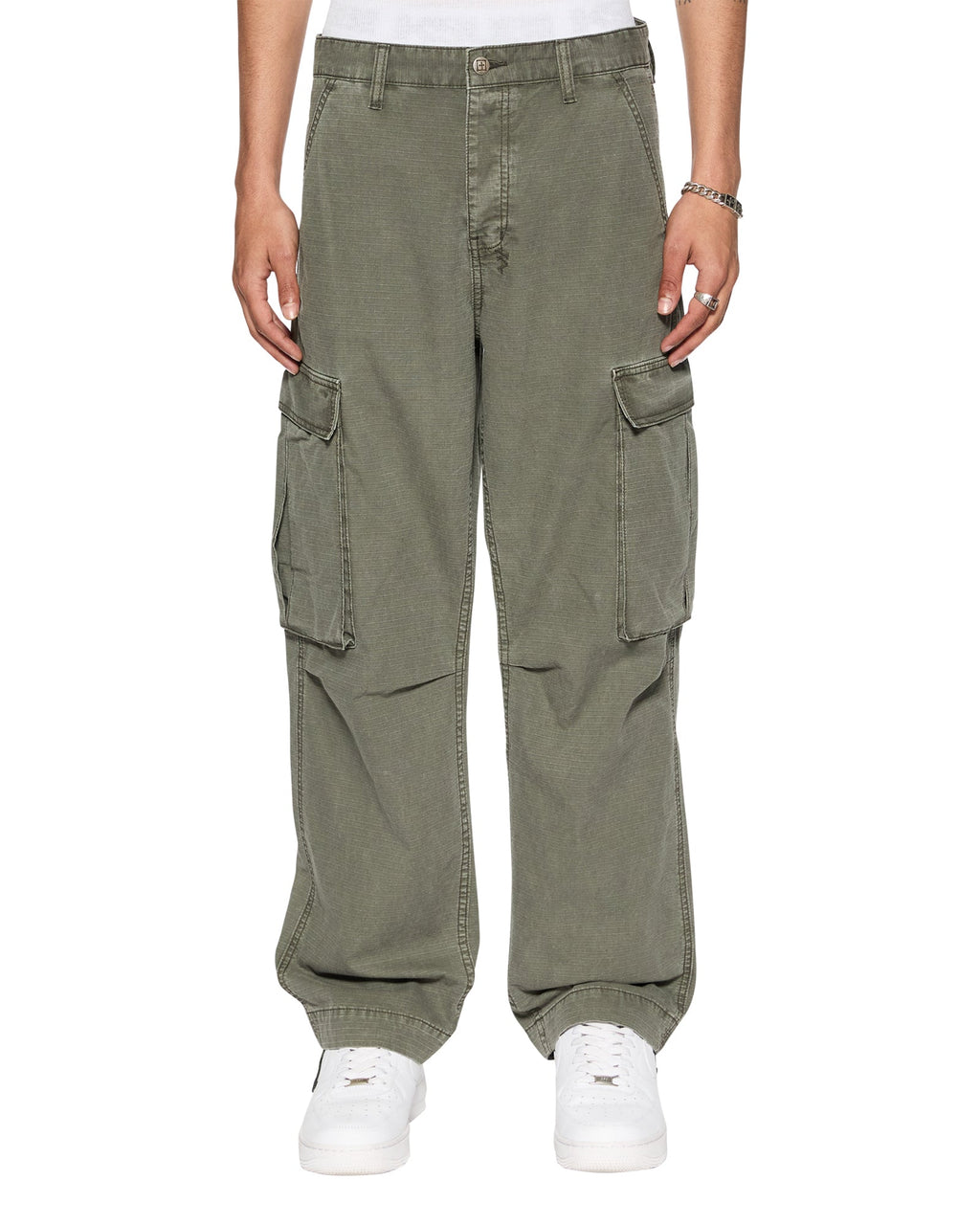 Mens Fugitive Cargo Pant Forest Relaxed Pants - Green