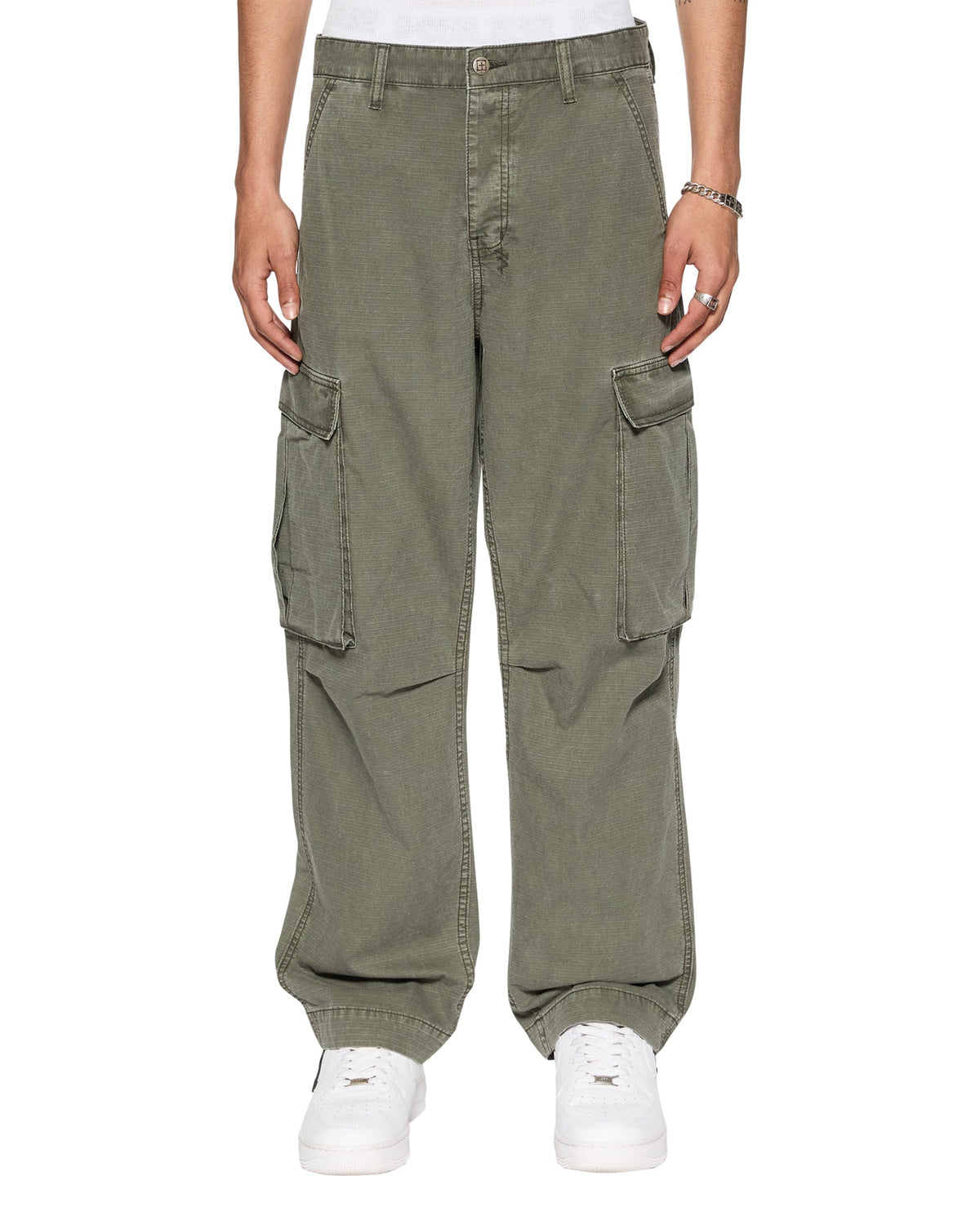 Mens Fugitive Cargo Pant Forest Relaxed Pants - Green