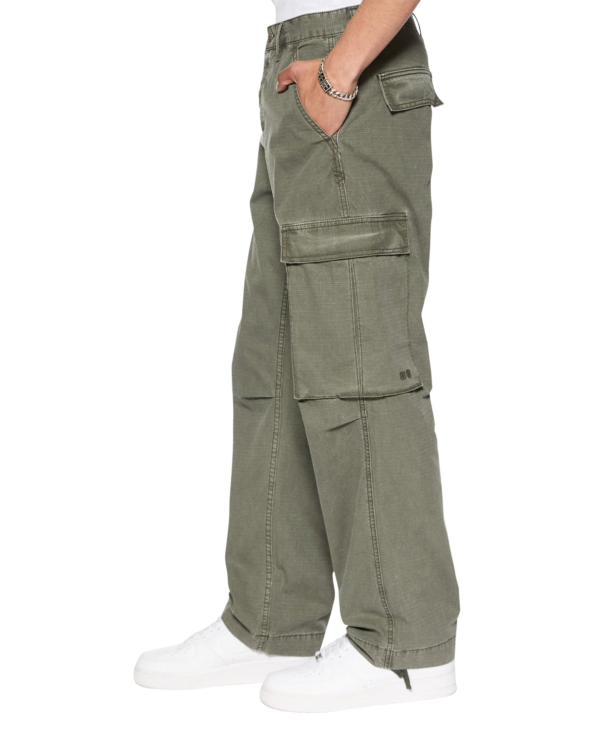 Mens Fugitive Cargo Pant Forest Relaxed Pants - Green